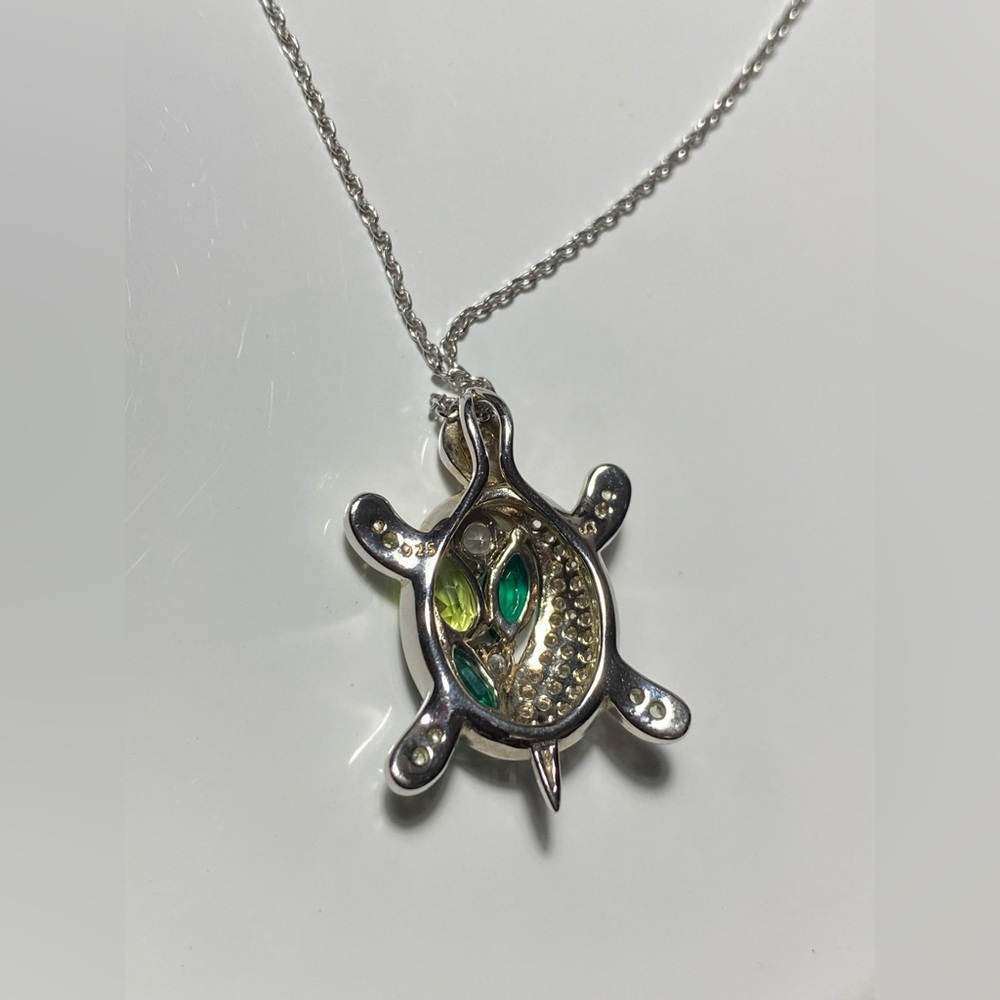 🐢Turtle necklace by KAY Jewelers • Lab & natural gems • Sterling silver - Picture 6 of 13
